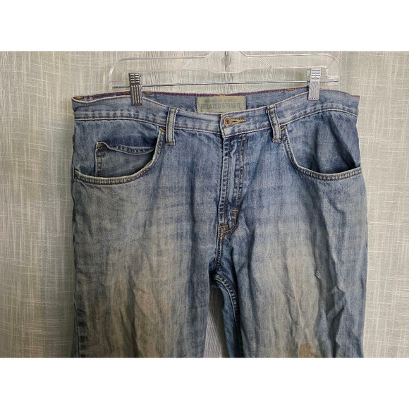 Men's Wrangler Relaxed Straight Jeans Blue 36x30 - Picture 4 of 10